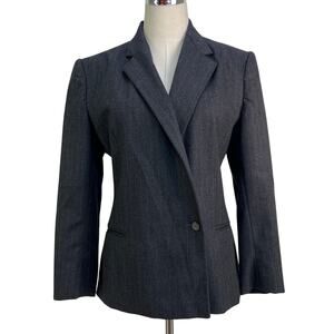 Vintage Ralph Lauren Gray Stripe Wool Blazer